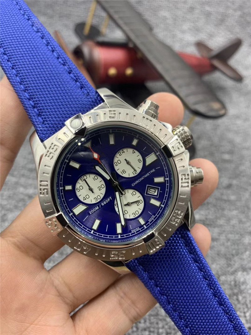 Hot Sale watch for man quartz stopwatch Male chronograph watch blue sport rubber band wristwatch 538