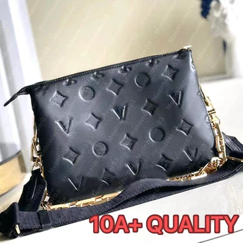 Desiger shoulder bag women 10a coussin bags blue luxury Handbag side bag black embossed chain purse shoulder strap side pocket dicky borsa sac a main messenger