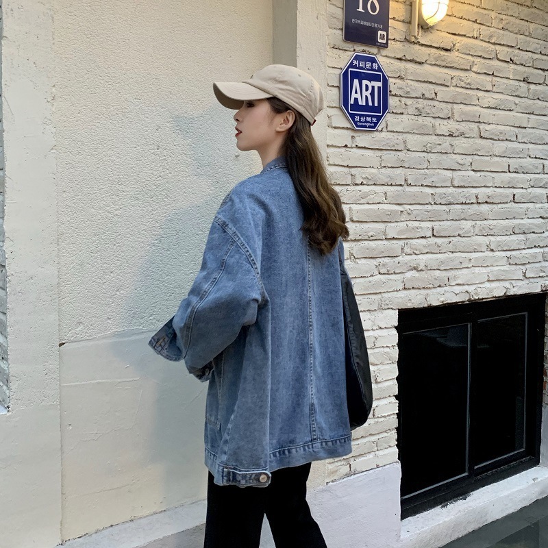 Women's Jackets Spring Autumn Fashion Loose Women Denim Jackets Single Breasted Big Pocket BF Style Vintage Classic Jean Coat Oversize 230427