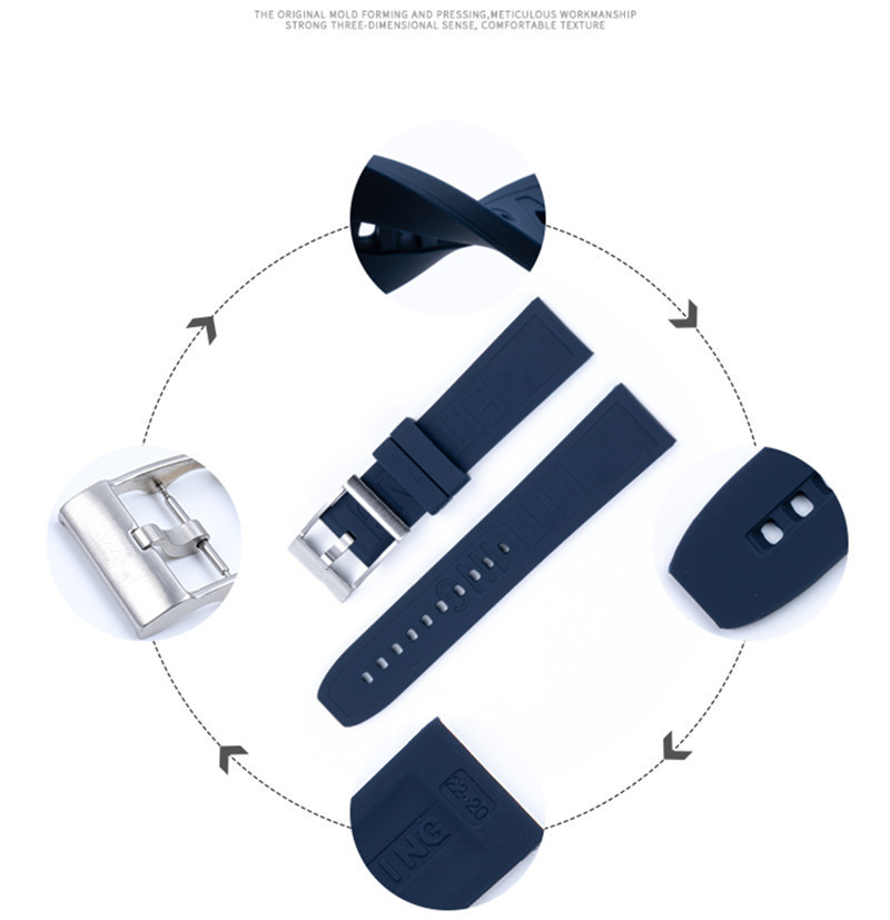 Watch Bands Soft Nature Rubber silICONe band 20mm 22mm 24mm Colorful band For Superocean 230426