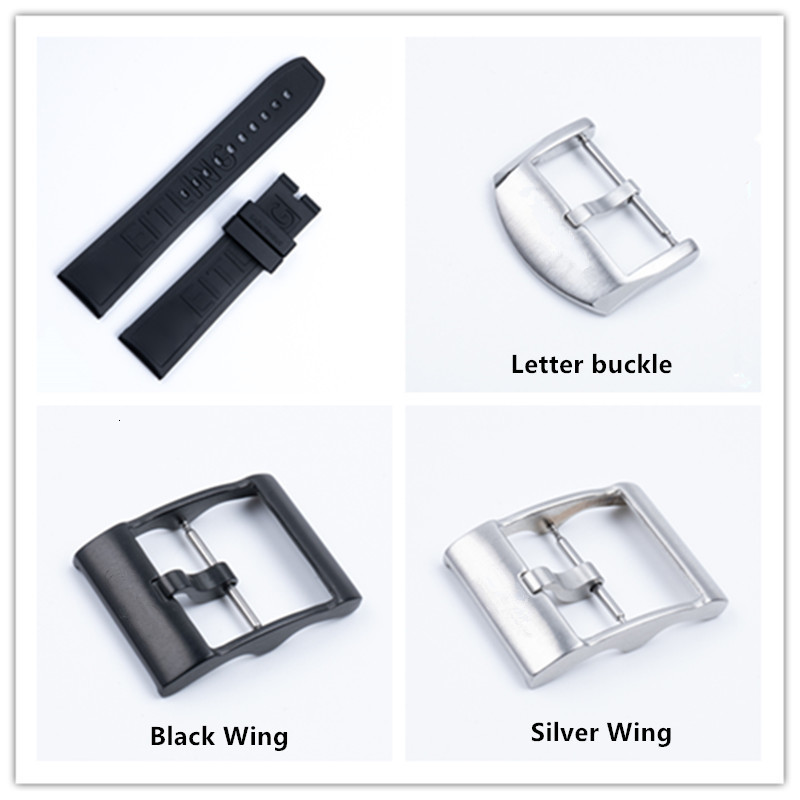 Watch Bands Soft Nature Rubber silICONe band 20mm 22mm 24mm Colorful band For Superocean 230426