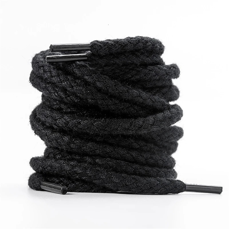 Shoe Parts Accessories Linen Cotton laces 7mm Bold Round Shoelaces for Sneakers Laces Shoes Boot Shoelace 100 120 140 160 180CM Shoestrings 1Pair 2311