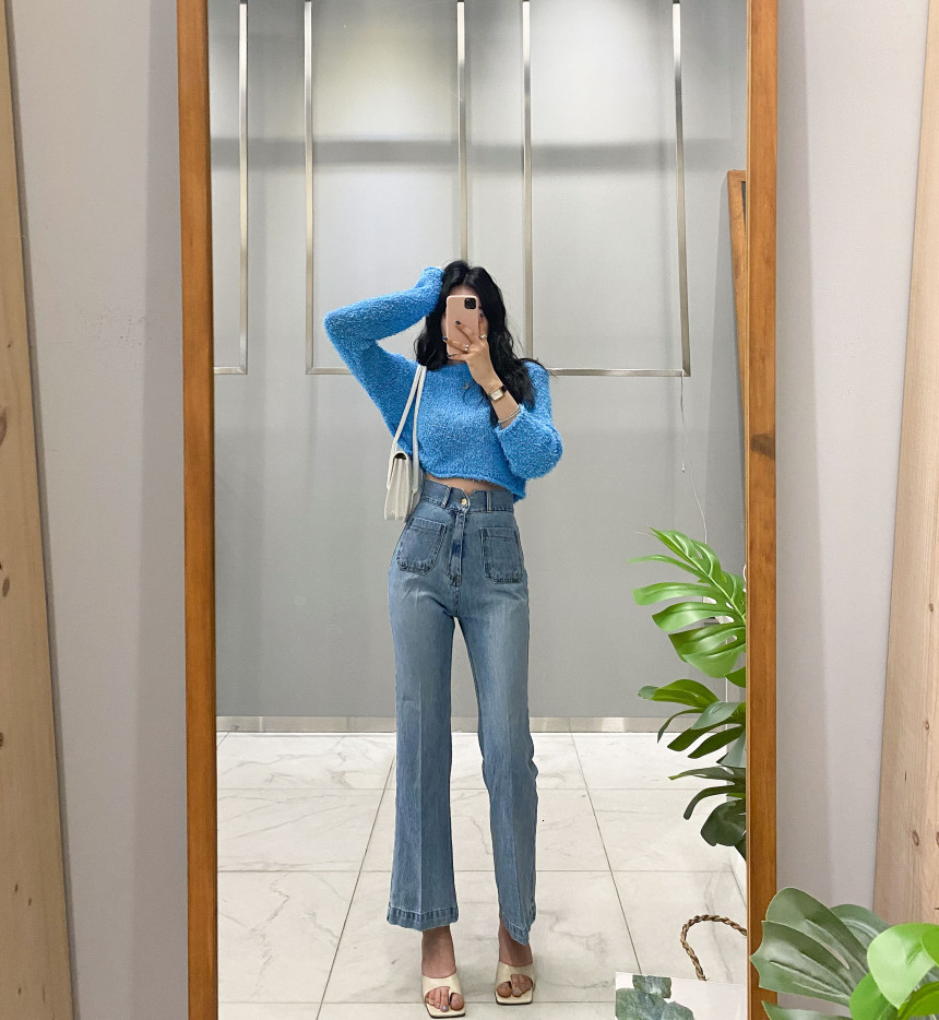 Women's Jeans Autumn High Waist Jeans For Women Double Pockets Korean Fashion Casual Denim Pants Jeans Washed Loose Flare Jeans 230427