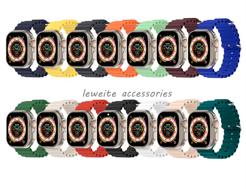 For Apple Watch Ultra Ocean Bands Straps 38/40/41mm 42/44/45/49mm Women Men Soft Silicone Sport Strap Compatible with iwatch 8 7 6 5 4 3 2 1 SE
For Apple Watch Ultra Ocean Bands Straps 38/40/41mm 42/44/45/49mm Women Men Soft Silicone Sport Strap Compatible with iwatch 8 7 6 5 4 3 2 1 SE