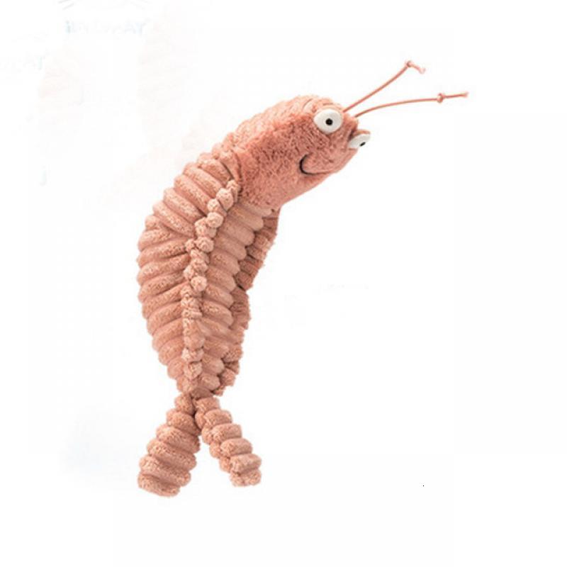 Plush Dolls 22cm Plush Shells Scales Toys Shrimp Cute Sheldon Shrimp Dolls Stuffed Animal Appease Doll for Baby Child Birthday Present 230427