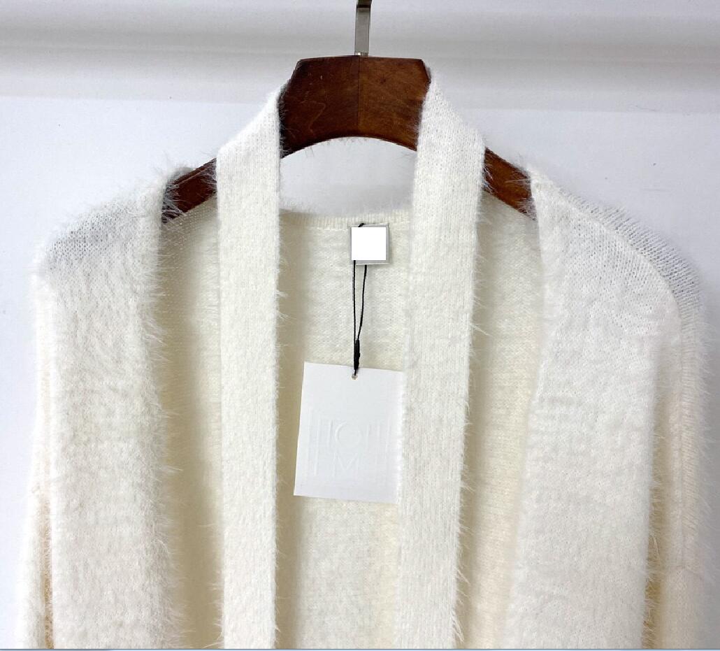 Tot Windbreaker Women's 23 Autumn/Winter Casual Wool Plush Belt Long Windbreaker Coat