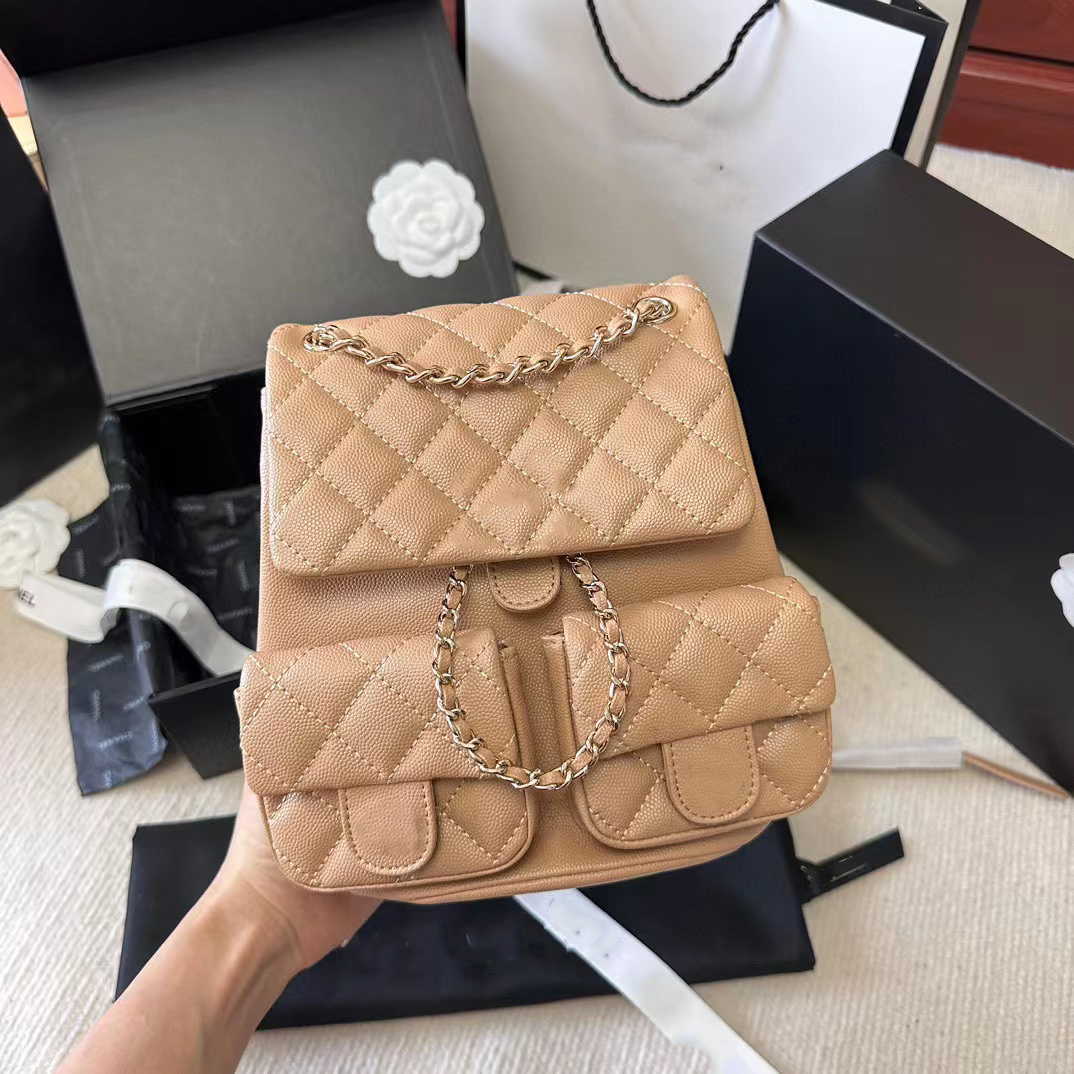 Luxury Designer Genuine Leather Backpack Bags Women Handbag Classic Shoulder Bag Holiday Women Brand Fashion Car Stitching Diamond Pattern Decoration Wallet Cc, Khaki
Luxury Designer Genuine Leather Backpack Bags Women Handbag Classic Shoulder Bag Holiday Women Brand Fashion Car Stitching Diamond Pattern Decoration Wallet Cc, Khaki