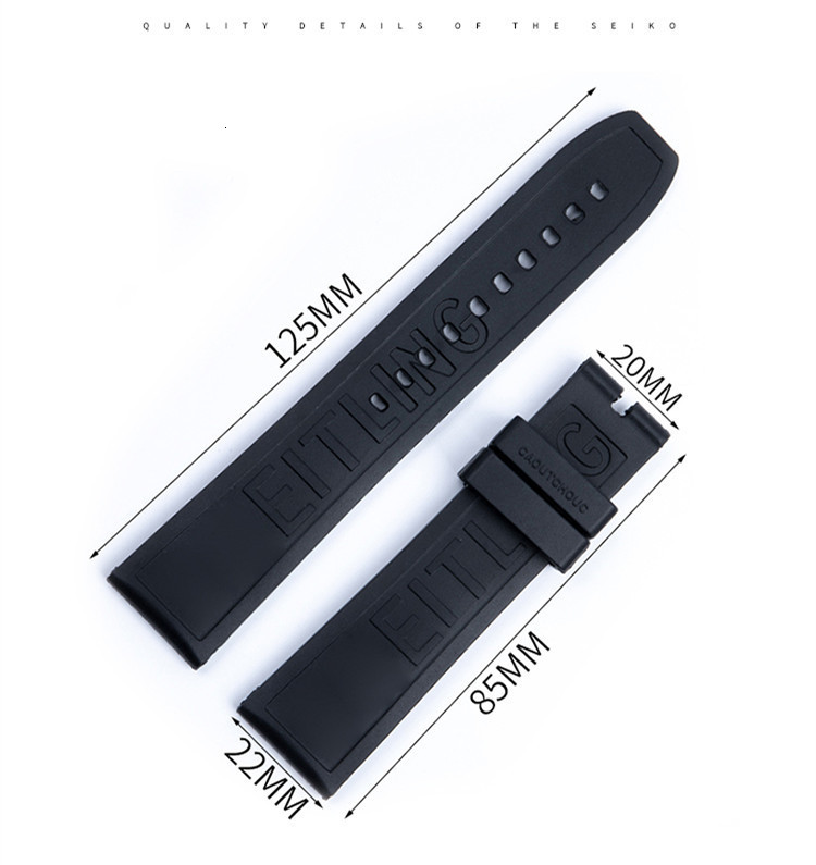 Watch Bands Soft Nature Rubber silICONe band 20mm 22mm 24mm Colorful band For Superocean 230426