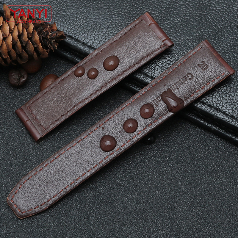 Watch Bands Genuine leather watch strap 20mm 22mm for MAURICE LACROIX watchband folding buckle leisure business cow bracelet 230426