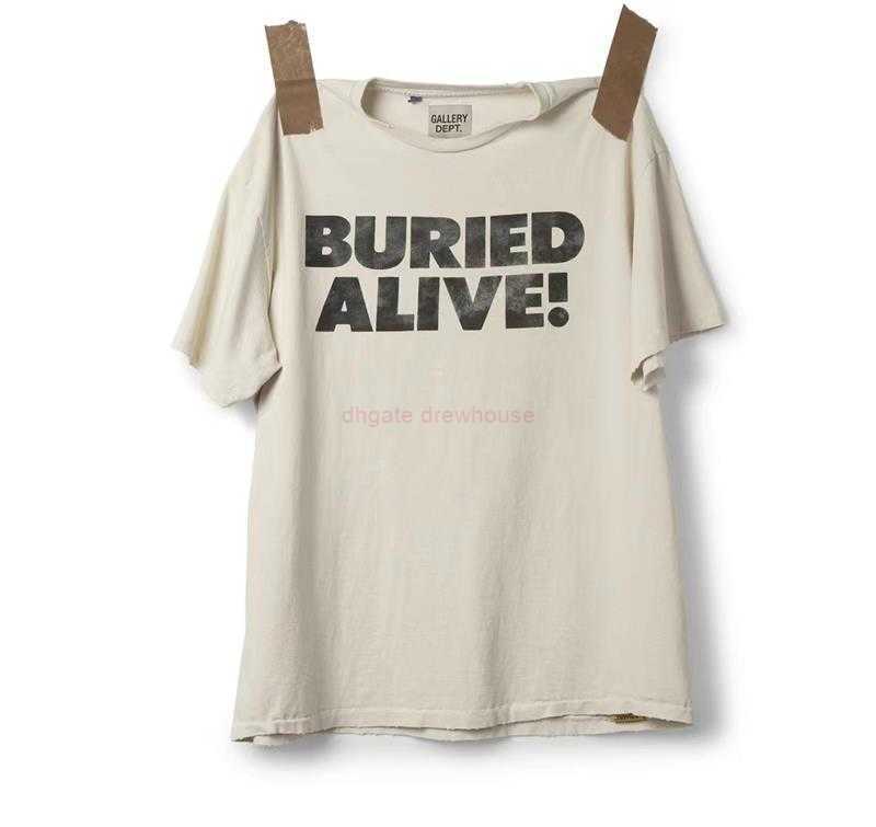 Fashion Designer Clothing Tees Rock Tshirt Galleryes Depts New Slogan Buried Alive Tee Printed Short Sleeve T-shirt Short Tee Casual Streetwear Vintage Hip hop, Letter gilding
Fashion Designer Clothing Tees Rock Tshirt Galleryes Depts New Slogan Buried Alive Tee Printed Short Sleeve T-shirt Short Tee Casual Streetwear Vintage Hip hop, Letter gilding