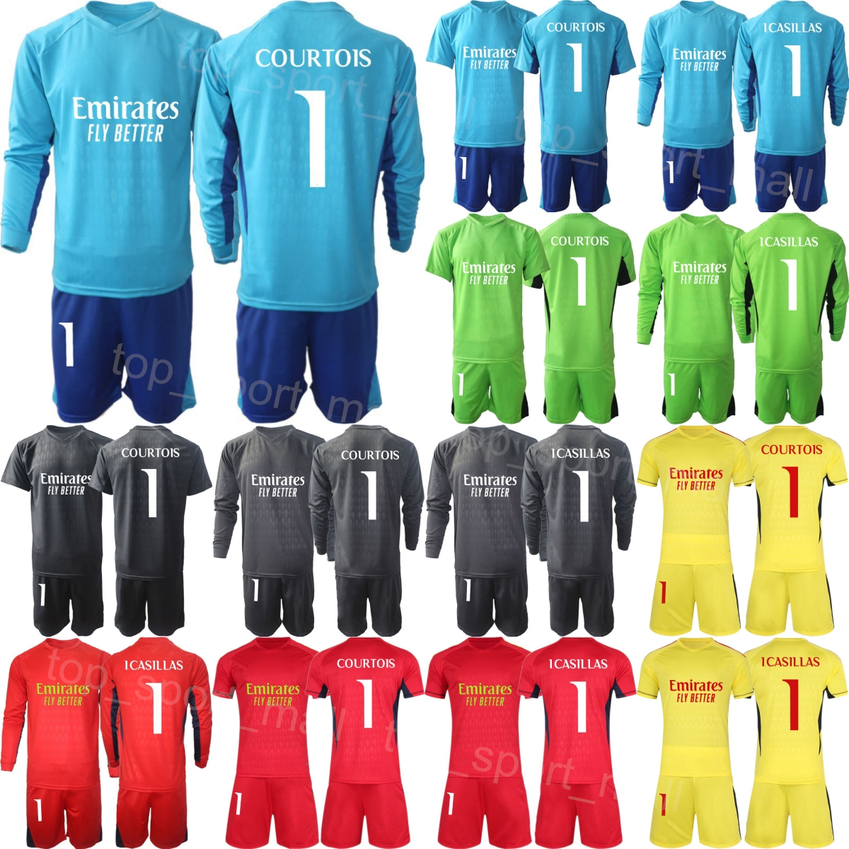 Club Team 23 24 Goalkeeper Soccer Kepa Arrizabalaga Jersey Set Man Kids Long Sleeve Andriy Lunin Thibaut Courtois Iker Casillas Navas Football Shirt HuangMa