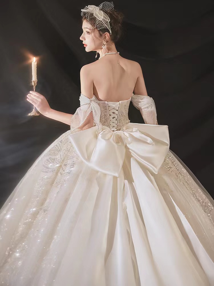 Dubai Arabia Ball Gown Wedding Dresses Long Off Shoulder Beads Beaded Lace Appliqued Plus Size Custom Made Robe De Mariee Sexy Bridal Gowns Crystal 40