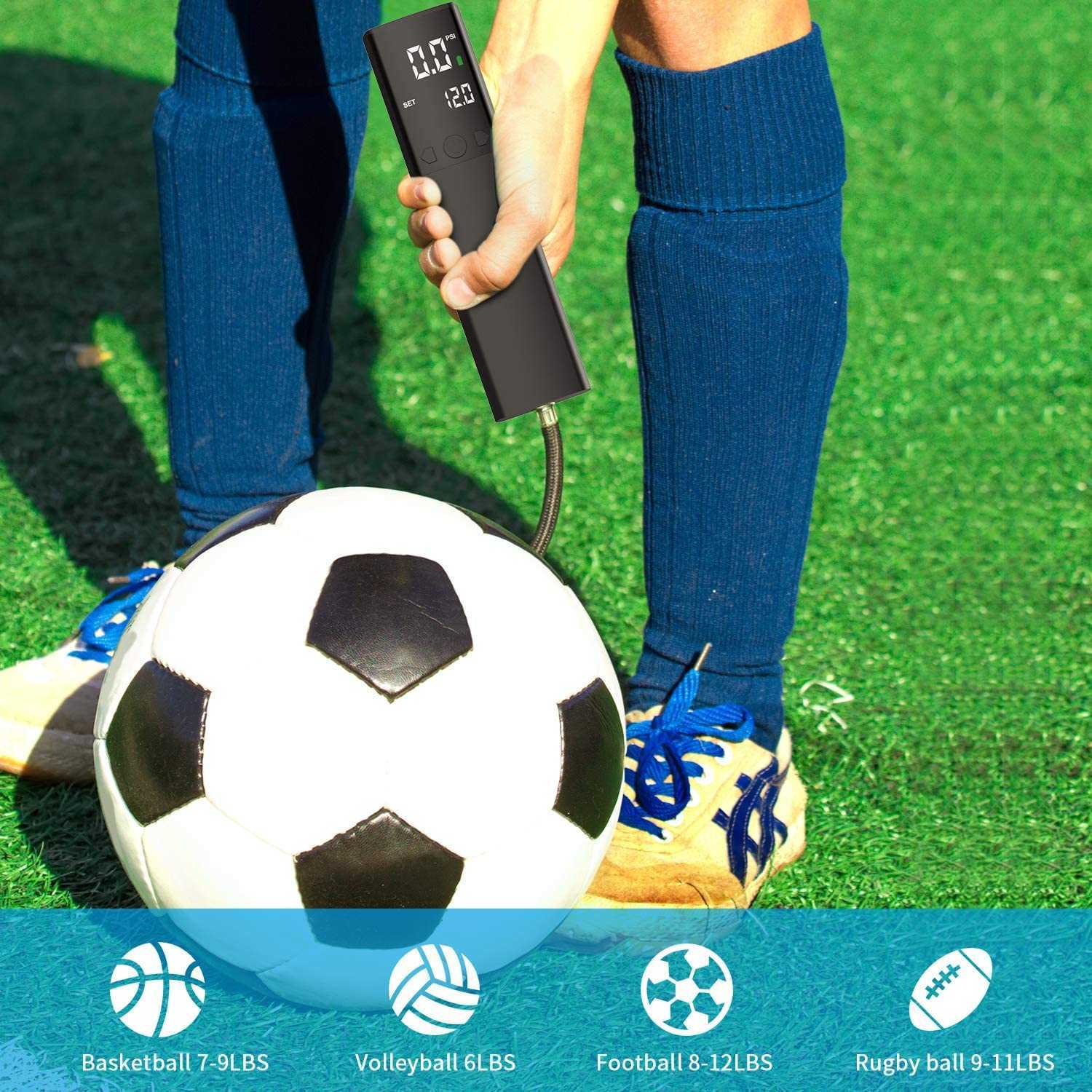 2022 Electric Smart Air Pump Portable Fast Ball Iation with Digital LCD Display for Football Basketball Volleyball