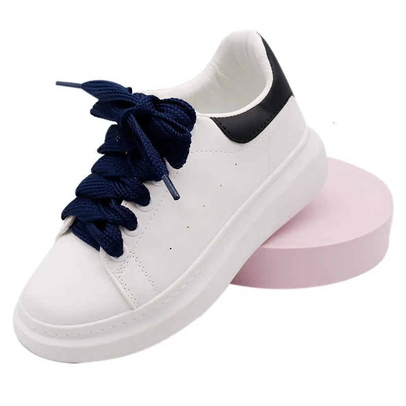 Shoe Parts Accessories 20mm Extro Wide Width Double Layer Shoes Laces Sneaker Solid Color Flat Strings Queen Force Shoelaces Cord 231127