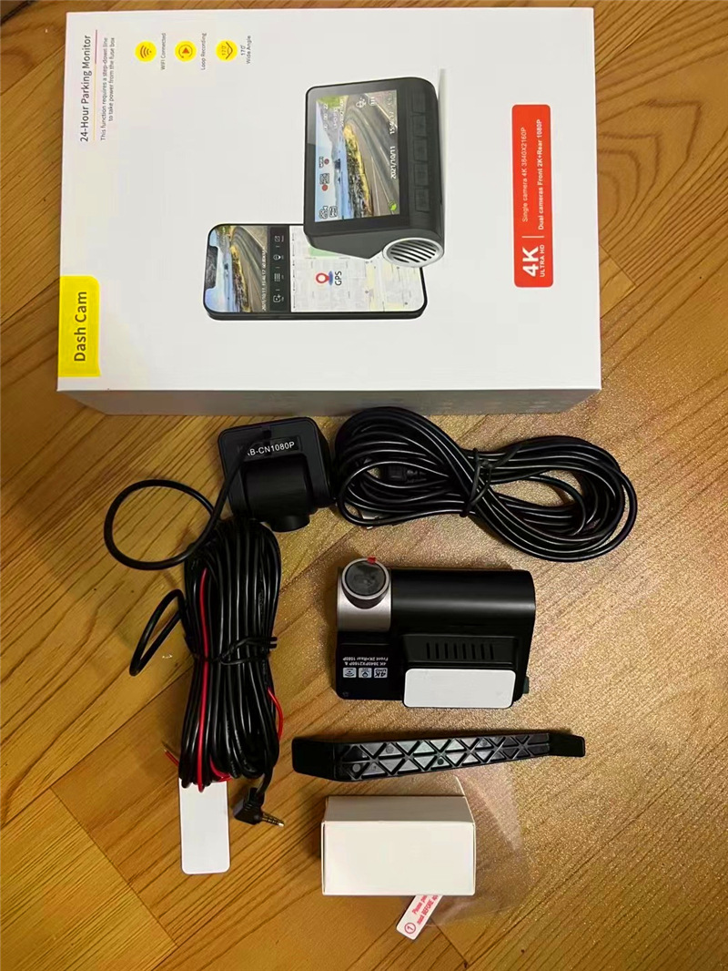 V55 3 Inch IPS Dash Cam Built in GPS WIFI 1080P Car DVR Dual Lens Dash Camera Dashcam Wide Angle Video Recorder Rear Camera Night Vision