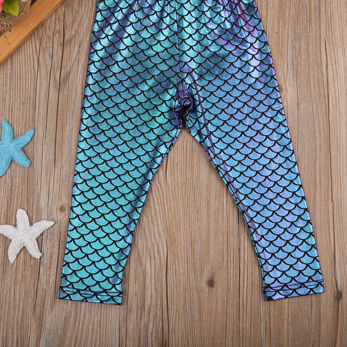 Trousers Baru Balita Bayi Anak Anak anak Perempuan Kurus Putri Duyung Ikan Mengkilap Skala Legging Elastis Celana Panjang 230426