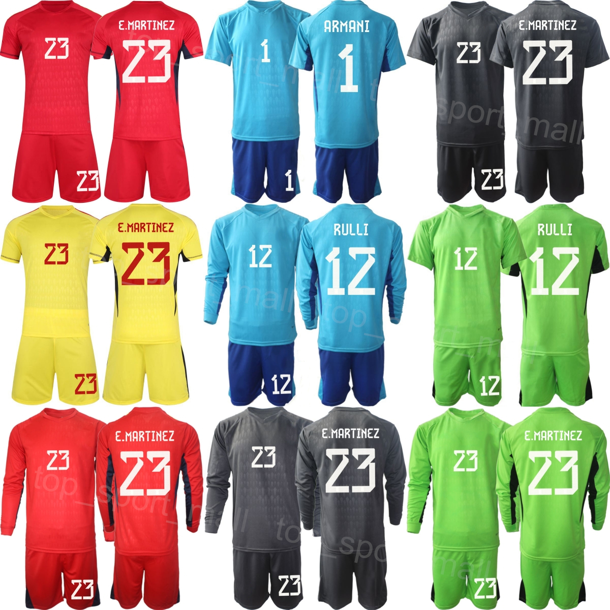 National Team 23 24 Argentina Goalkeeper Emiliano Martinez Jersey Soccer Set Man Kids Long Sleeve Sergio Romero Agustin Marchesin Juan Musso Rulli Football Shirt