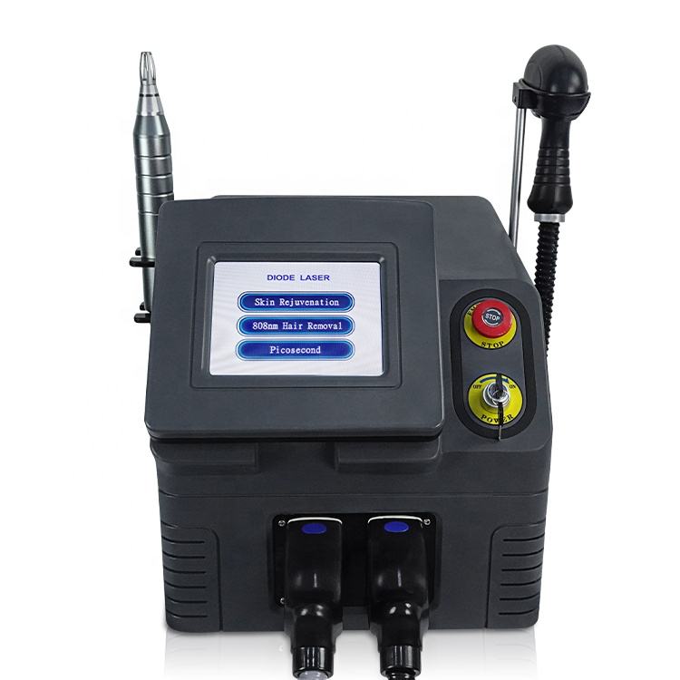 Advanced 808nm Diode Laser Hair Removal Picosecond Tattoo Remove Eyebrow Washing 2 in 1 Skin Care Rejuvenation Mole Freckle Elimination Equipment