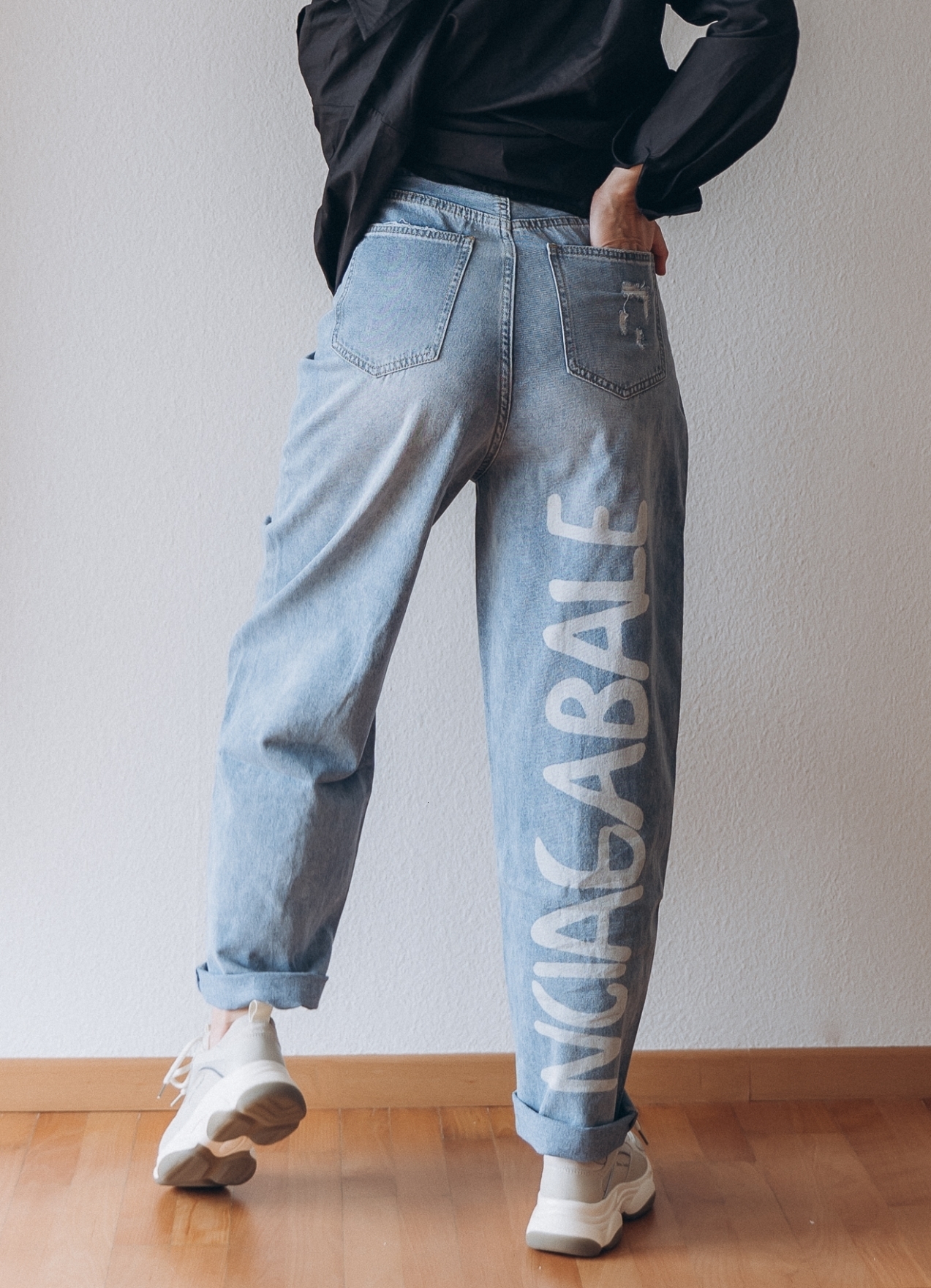 Women's Jeans ZHISILAO High Waist Straight Ripped Jeans Women Blue Denim Trousers Korean Fashion Streetwear Loose Pants 230427