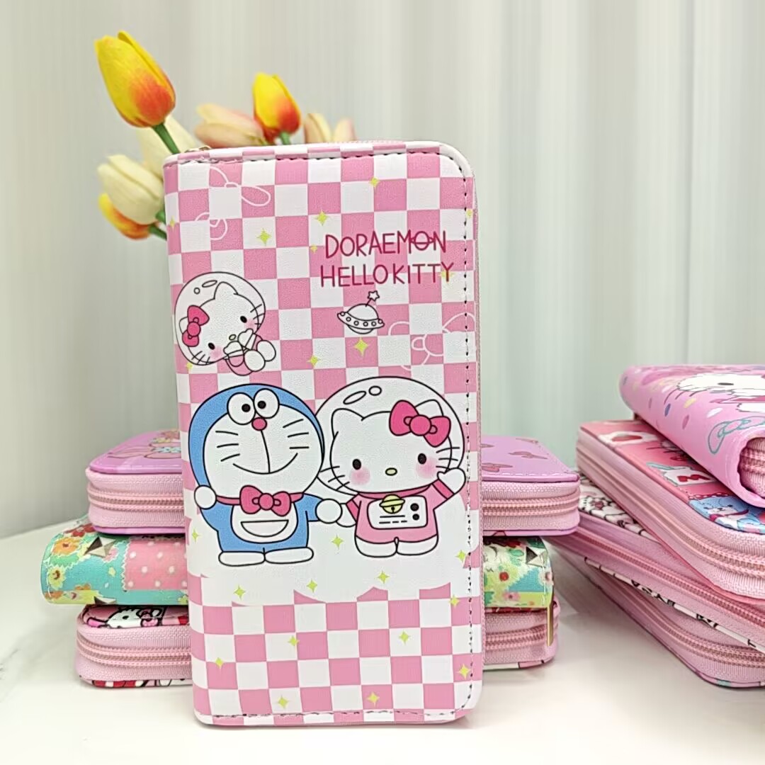 Girl Cute Cat Multi Function Purse Children Cute Accessories Big Capactiy Bag Kids Birthday Gift