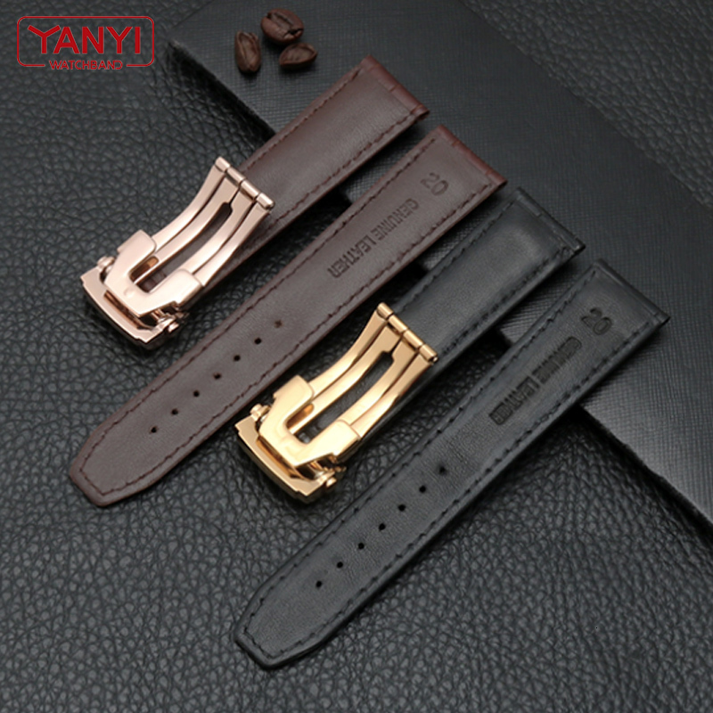 Watch Bands Genuine leather watch strap 20mm 22mm for MAURICE LACROIX watchband folding buckle leisure business cow bracelet 230426