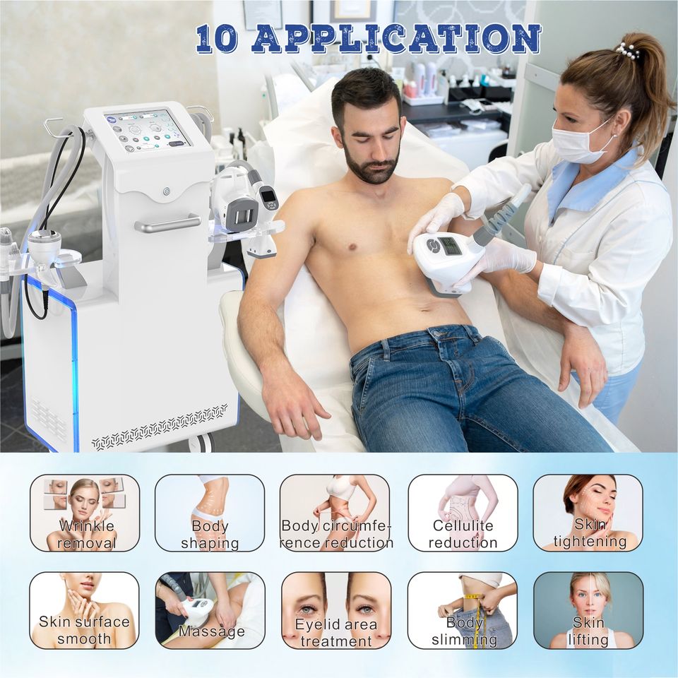 Vela Slim Shape Body Contouring Cellulite Reduction Vacuum Roller Slimming Massage 40K Cavitation Infrared RF Skin Tightening Devices