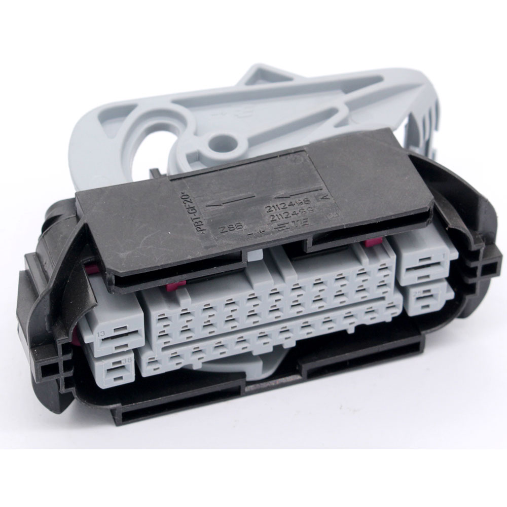 6R0973038 PBT Female Black Sealed 38 Way Plug Connector Housing For Cars