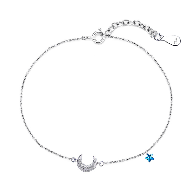 Charm Girl Star Moon Bracelet Rose Gold Gift For Girlfriend Korean Style Women'S Accessory Sterling Silver Trendy Jewelry 2023
Charm Girl Star Moon Bracelet Rose Gold Gift For Girlfriend Korean Style Women'S Accessory Sterling Silver Trendy Jewelry 2023