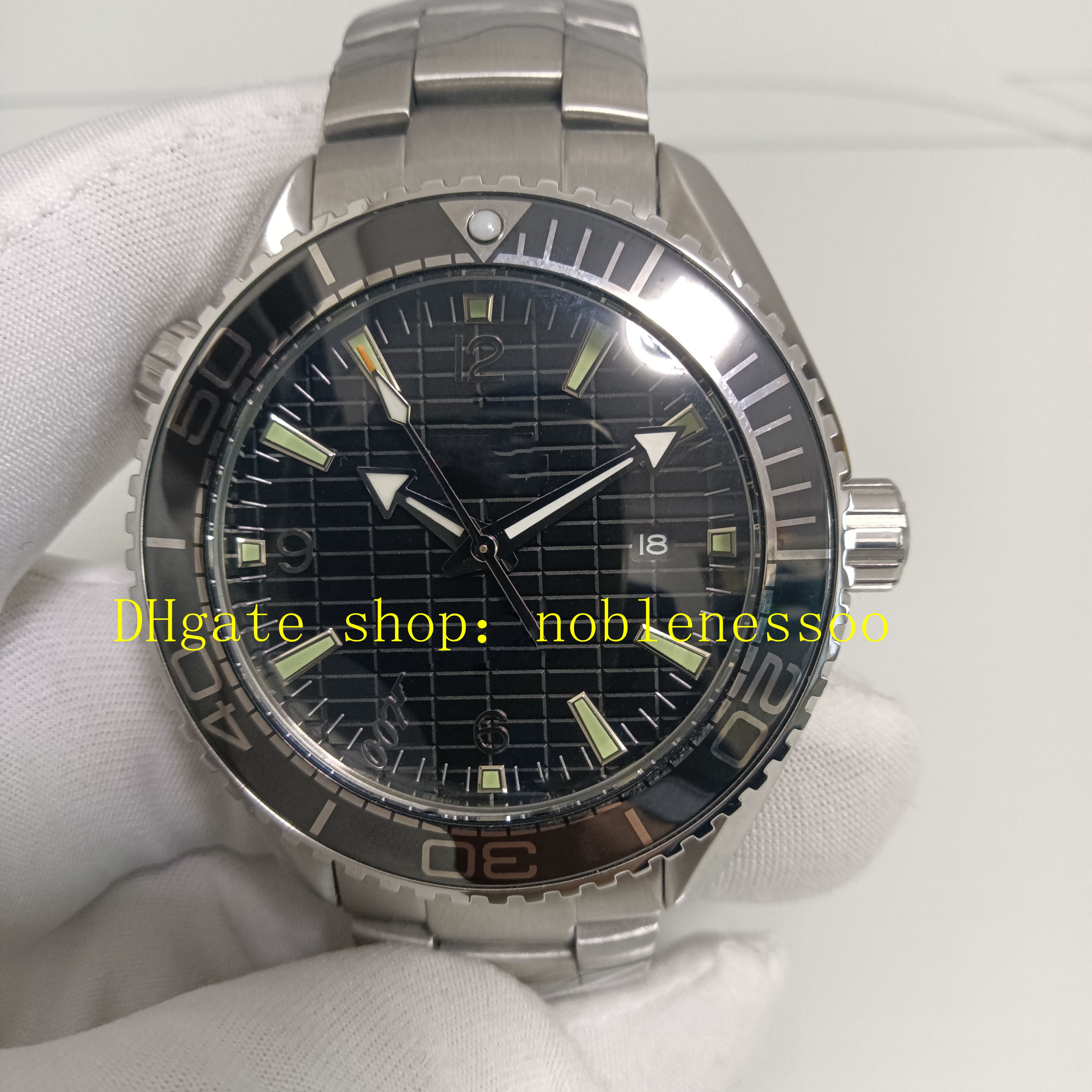 Super Automatic Watch Men's 45mm Black Dial Limited Edition Men 007 Ceramic Bezel Steel Bracelet 600M Cal. 8900 Movement Mens Mechanical Sport Watches