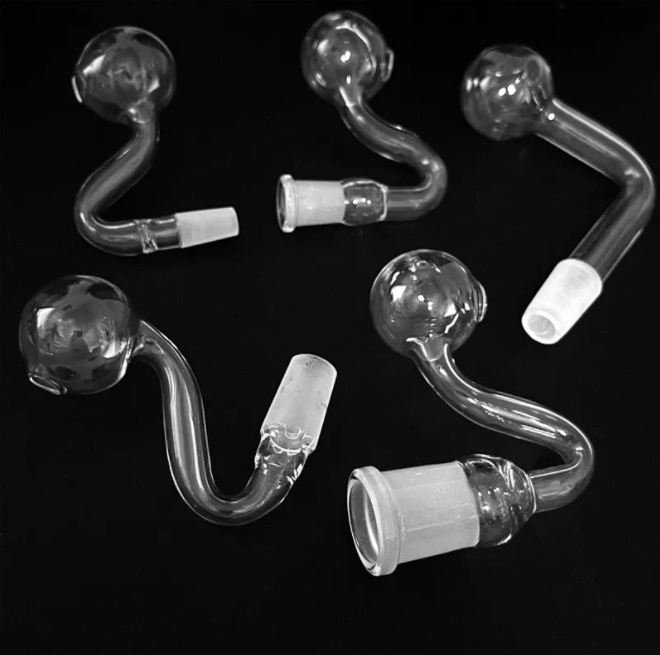 Thick Pyrex HOOKAHS Oil Burner pipe glass smoking pipes mixed 10 14 18 Male Female Joint