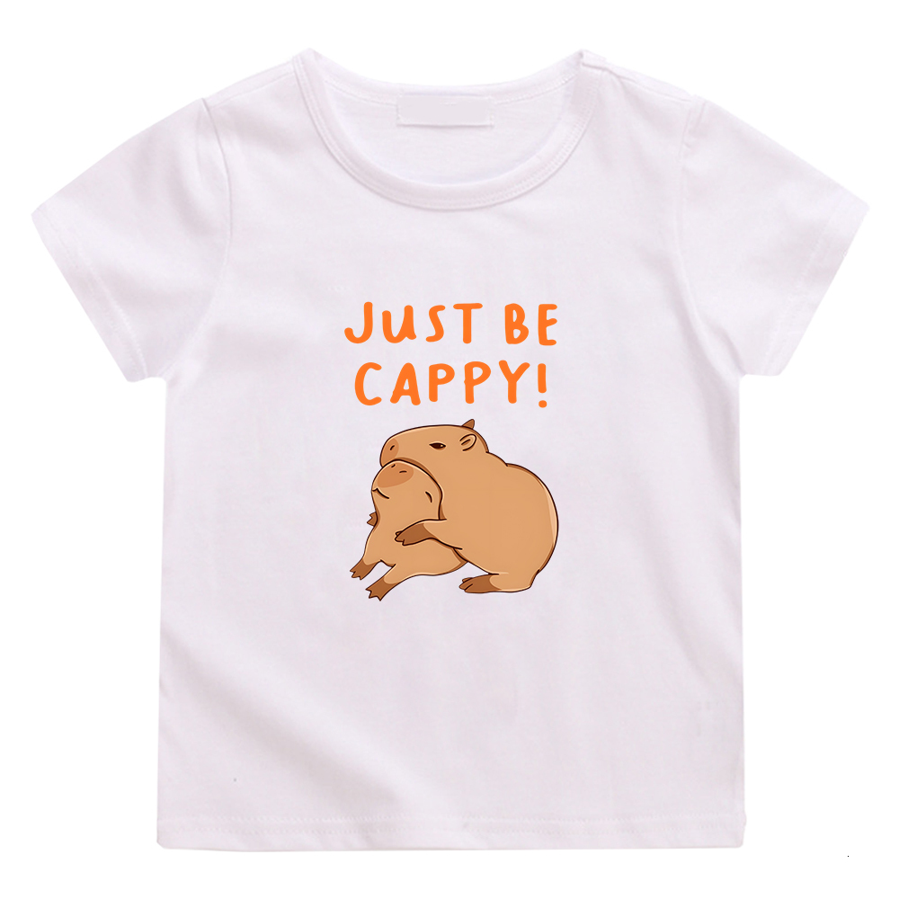 T-shirts Capybara High Street Anime T-shirts Cute Graphic Manga Tshirt Oversized/large 100% Cotton Boys/girls Tee-shirt T Shirt 230427