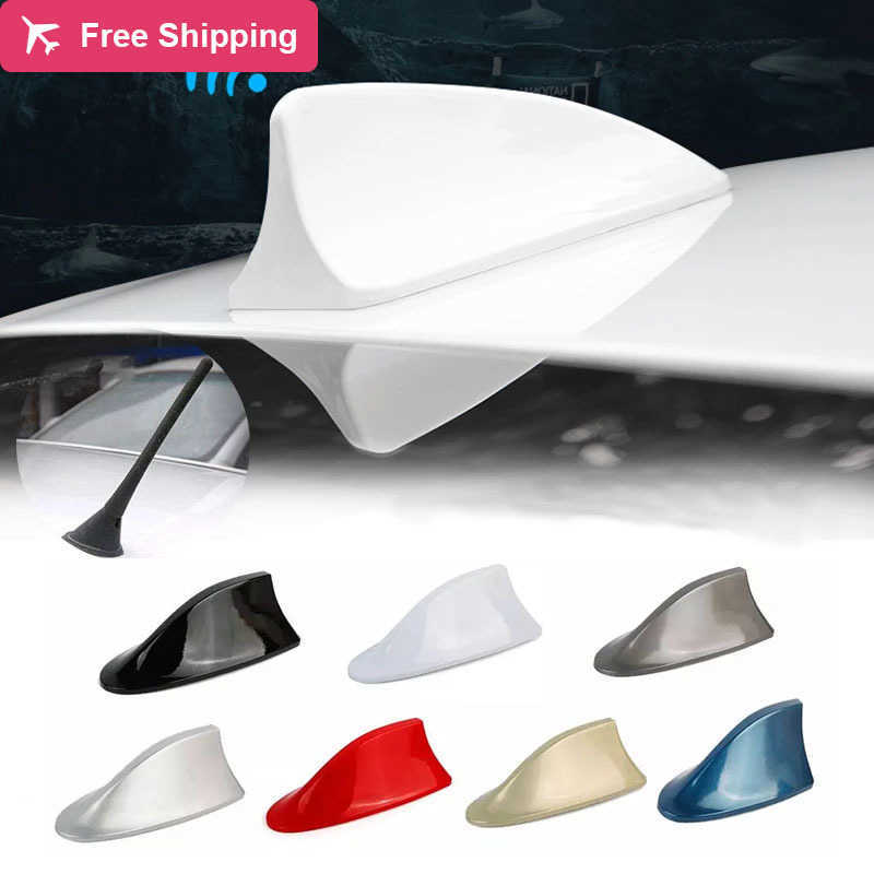 2022 Car Antennas Shark Fin Antenna Auto Radio Signal Aerials Roof Antennas for Universal Car Model Car Styling