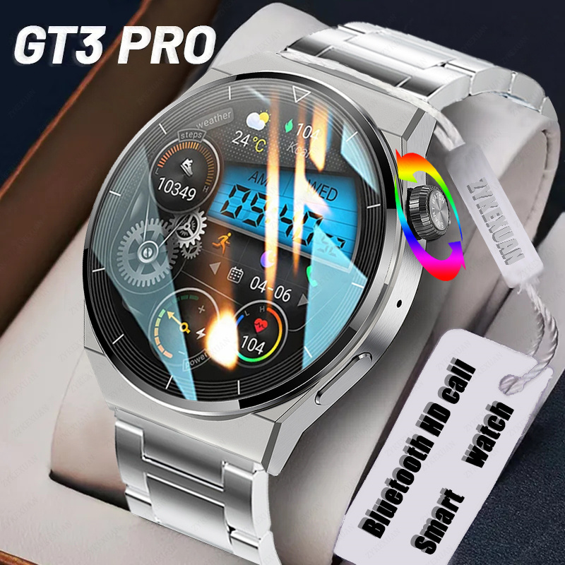 Smart Watch GT3 Pro Mens Watches HD Large Screen Display Voice Calling Health Sports Fitness Tracker Waterproof Smartwatch