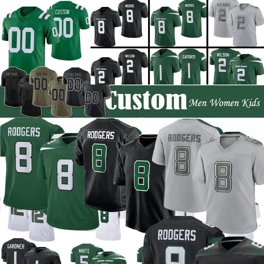 8 Aaron Rodgers Ahmad Sauce Gardner Custom Football Jersey Breece Hall Garrett Wilson Quinnen Williams New Yorks Corey Davis Jetes Allen Lazard Darrelle mens 4XL, As photo
8 Aaron Rodgers Ahmad Sauce Gardner Custom Football Jersey Breece Hall Garrett Wilson Quinnen Williams New Yorks Corey Davis Jetes Allen Lazard Darrelle mens 4XL, As photo