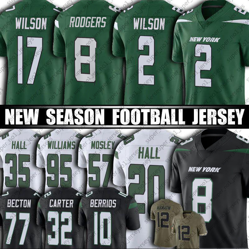 Aaron Rodgers 8 Football Jersey 2 Zach Wilson Garrett Ahmad Sauce Gardner Elijah Moore Braxton Berrios Breece Hall New Yorks Quinnen Williams Jetes CJ Mosley, Man custom jersey (pqj)
Aaron Rodgers 8 Football Jersey 2 Zach Wilson Garrett Ahmad Sauce Gardner Elijah Moore Braxton Berrios Breece Hall New Yorks Quinnen Williams Jetes CJ Mosley, Man custom jersey (pqj)