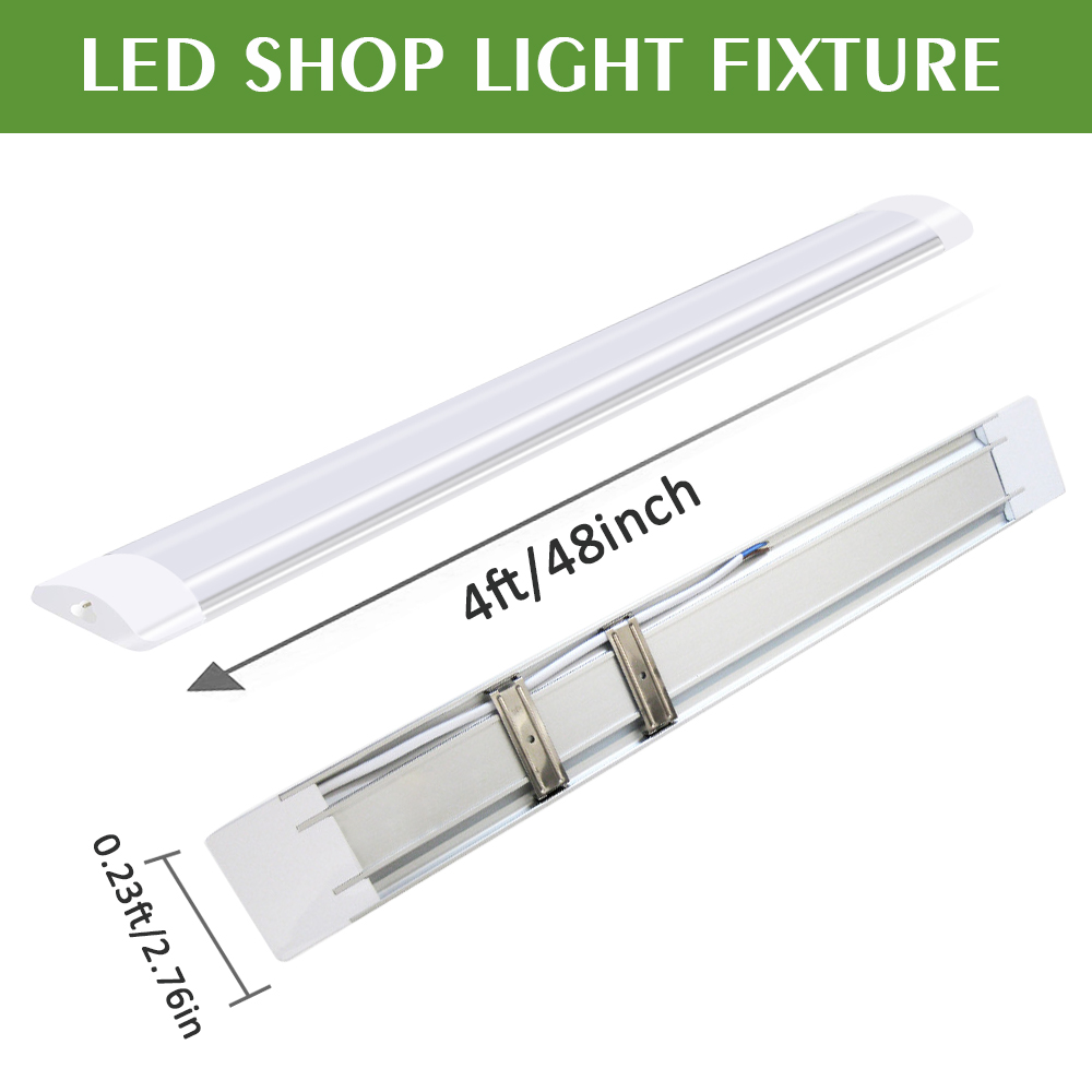 New Surface Mounted LED Batten Double row Tubes Lights 2FT 4FT T8 Fixture Purification LED tri-proof Light Tube 20W 40W AC 110-240V