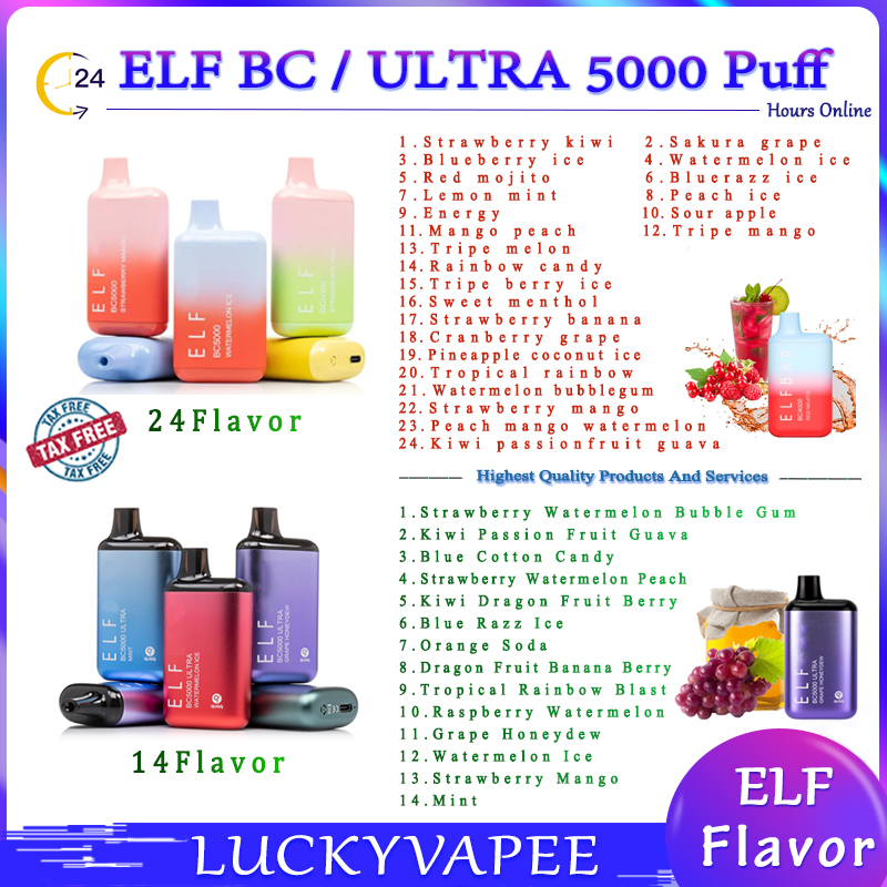 Authentic Code Elf BC Ultra 5000 Disposable E cigarettes Puff 5000 Vape Pen 13ml Dual Mesh Coil Cartridge Pods 650mAh Rechargeable Battery Vs Lost Marry Bar 5000 Puff
Authentic Code Elf BC Ultra 5000 Disposable E cigarettes Puff 5000 Vape Pen 13ml Dual Mesh Coil Cartridge Pods 650mAh Rechargeable Battery Vs Lost Marry Bar 5000 Puff