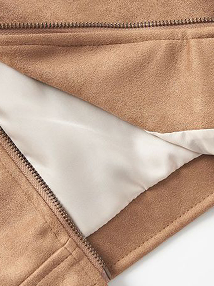 Women's Jackets Suede Velvet Loose Jacket Coat Women Fashion Long Sleeve Turn-down Collar Zipper Short Jackets Female All-match Pocket Blazer 230