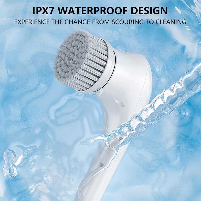 5 in 1 Electric Cleaning Handheld Kitchen Bathroom Wash Brush WaterProof Sink Clean Tool Multifunctional Bathtub Cleaner