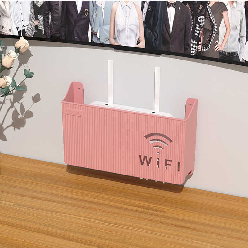 Wall-Mounted Wireless Wifi Router Shelf ABS Plastic Storage Box Cable Power Bracket Organizer Box for Media Boxes Game Console