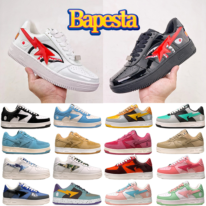 Bathing Apes Running Shoes Nigo Shark Black White Men Women Designer Leather Sneakers Fashion Luxury Color Camo Combo Pink Grey Low Trainers Mens Outdoor Cmoics Shoe, 24 color camo combo pink 
Bathing Apes Running Shoes Nigo Shark Black White Men Women Designer Leather Sneakers Fashion Luxury Color Camo Combo Pink Grey Low Trainers Mens Outdoor Cmoics Shoe, 24 color camo combo pink