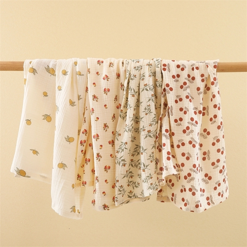 Blankets Swaddling Cotton Gauze Muslin Baby Super Soft born Swaddle Wrap Quick Dry Boy Girl Kids Bath Towel Stroller Cover 230426
