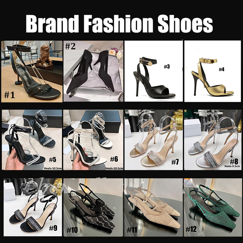 8styles 27options Premium Quality Women's Sandals High Heels Slippers with Box Gifts for Women