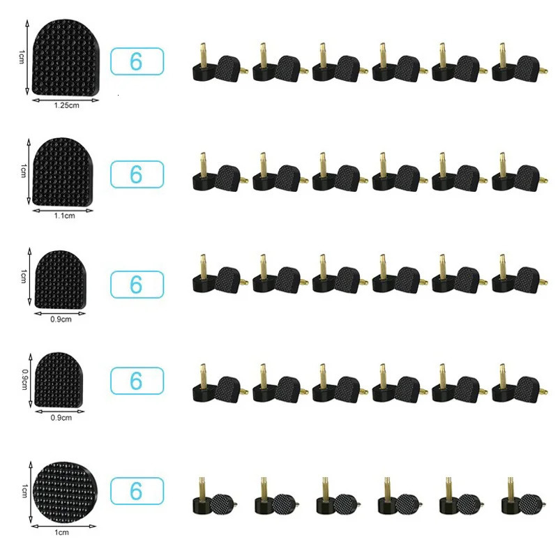 Shoe Parts Accessories 60Pcs Heels Tips Caps for Repair Shoes Heeltaps Pin High Heel Dowel Lifts Care Protector Wedding Replacement Stopper 231127