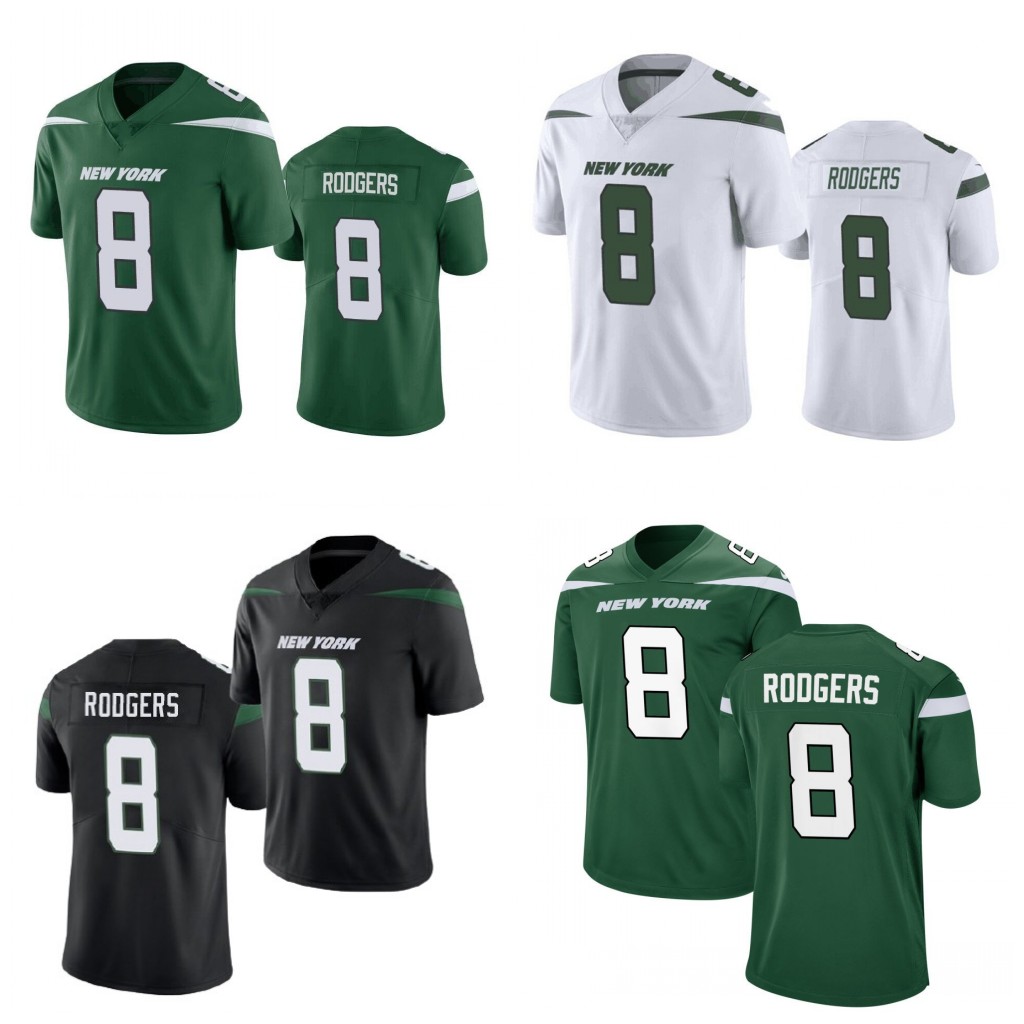 8 Aaron Rodgers New Yorks Football Jerseys Jetes Black White Green Men Women Youth, Game
8 Aaron Rodgers New Yorks Football Jerseys Jetes Black White Green Men Women Youth, Game