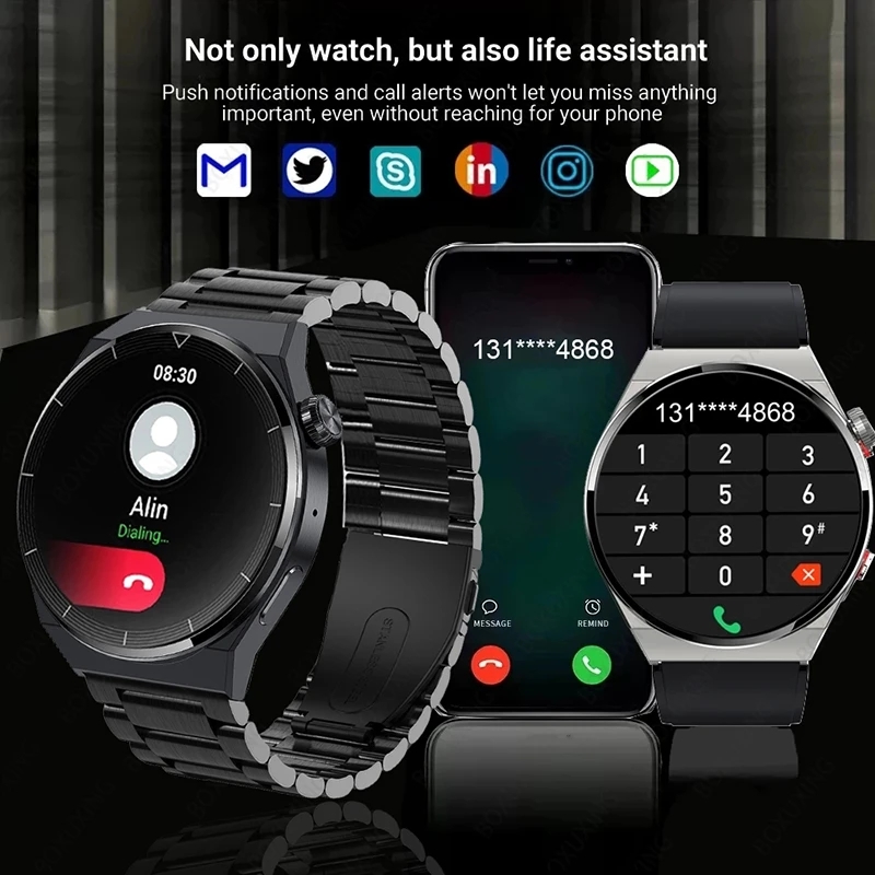 Smart Watch GT3 Pro Mens Watches HD Large Screen Display Voice Calling Health Sports Fitness Tracker Waterproof Smartwatch