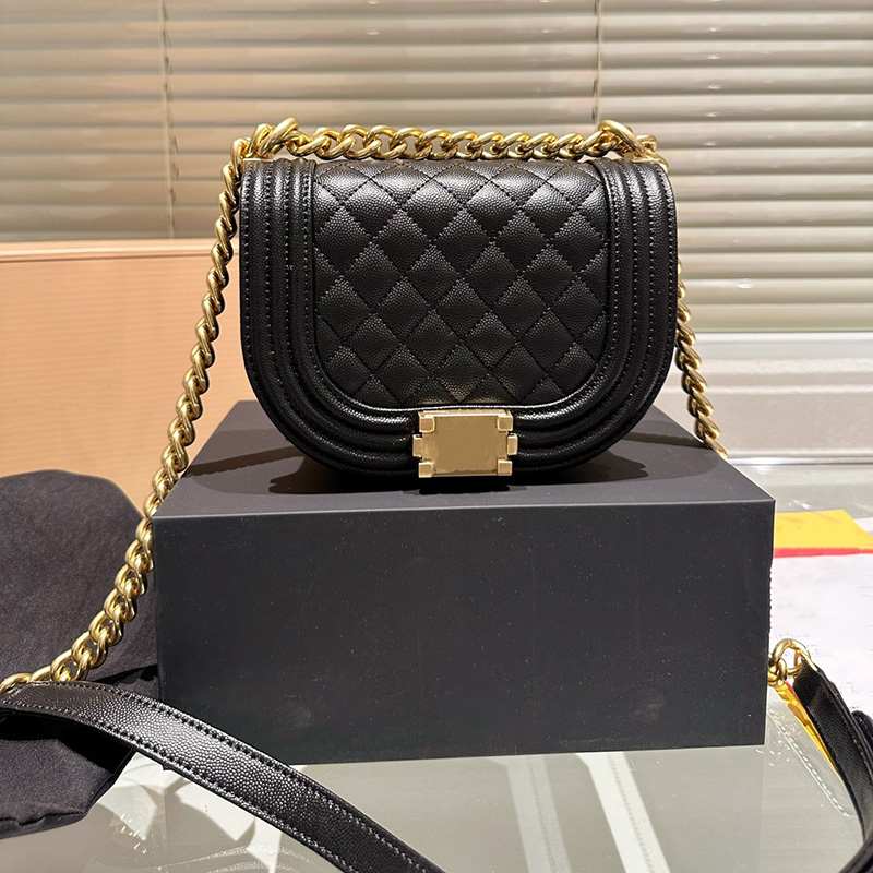 High Quality Channel BOY Bag Fashion Women Leather Shoulder Bags Black Pink Thread Gold Hardware Crossbody Handbag 5 Colors with Box, Color 4 
High Quality Channel BOY Bag Fashion Women Leather Shoulder Bags Black Pink Thread Gold Hardware Crossbody Handbag 5 Colors with Box, Color 4