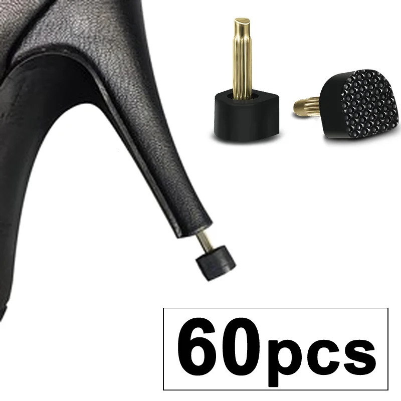 Shoe Parts Accessories 60Pcs Heel Caps for High Heels Dowel Lifts Lady Heeltaps Pins Wedding Care Kit Protector Shoes Repair 231127