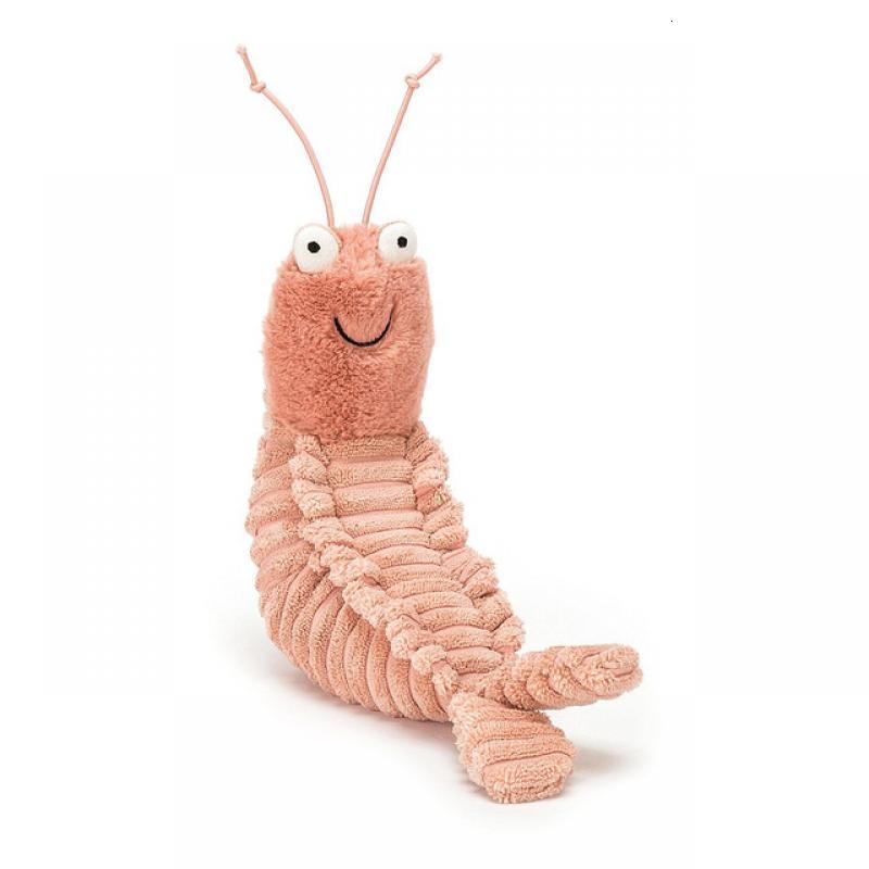 Plush Dolls 22cm Plush Shells Scales Toys Shrimp Cute Sheldon Shrimp Dolls Stuffed Animal Appease Doll for Baby Child Birthday Present 230427