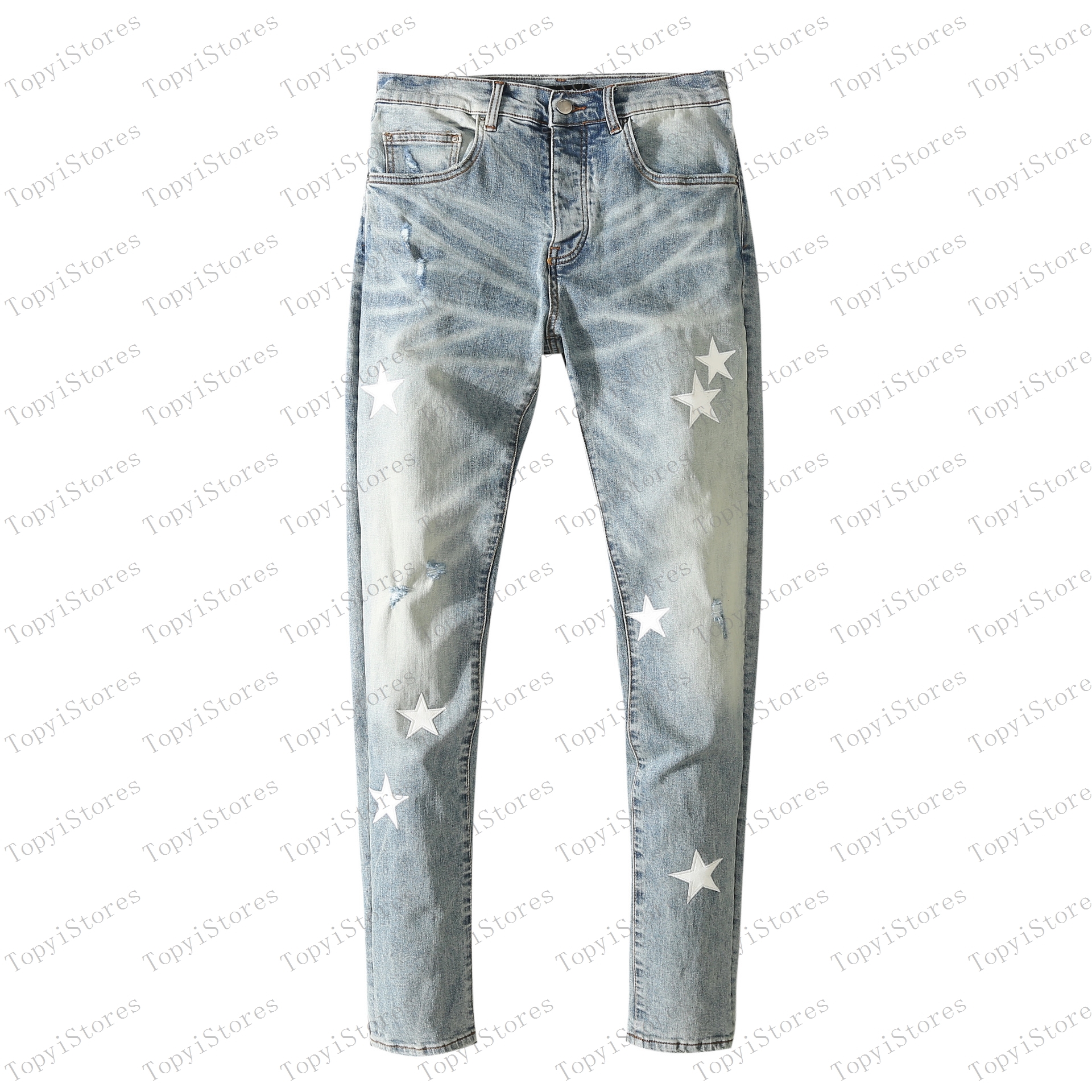 Men's jeans designer ripped slim fit skinny men's pants orange star patch wearable biker stretchy biker trendy long straight hip hop with holes blue, Color 2
Men's jeans designer ripped slim fit skinny men's pants orange star patch wearable biker stretchy biker trendy long straight hip hop with holes blue, Color 2